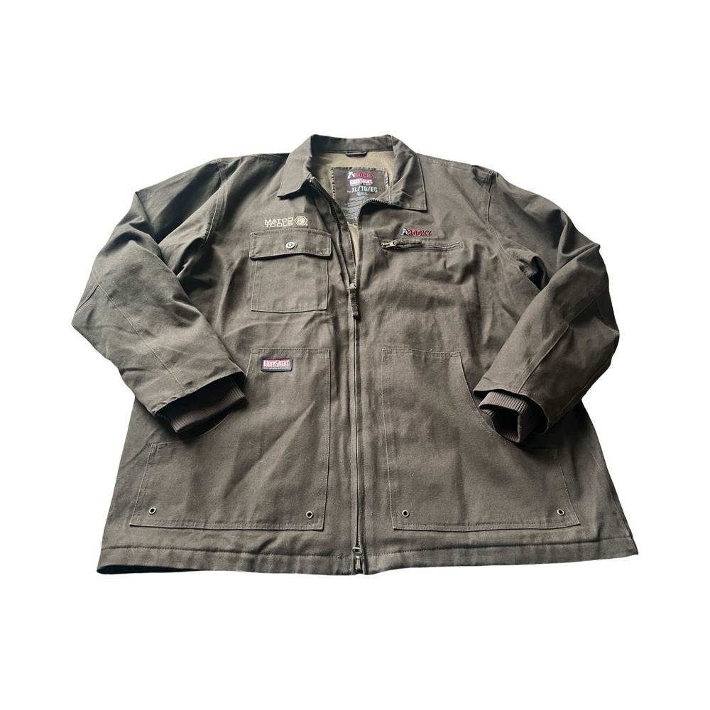 Rocky Matco Tools Mens XL Brown Canvas Lined Work Chore Jacket Coat